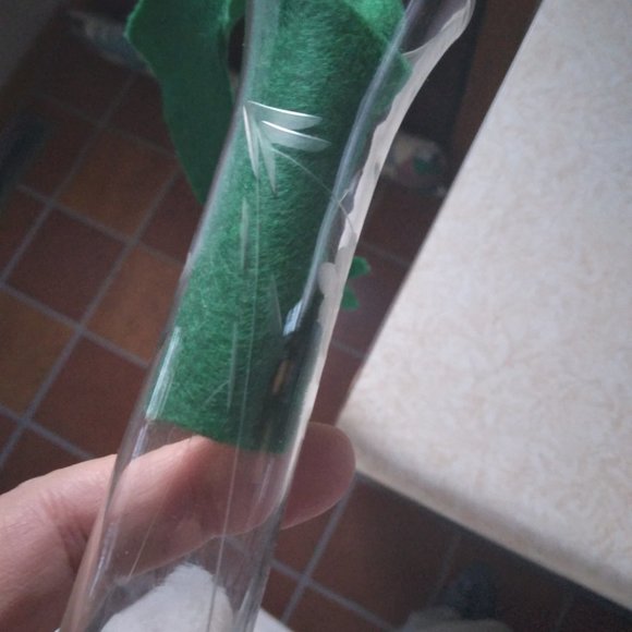 Vase, Flower, Vintage, Etched, Footed - Picture 6 of 9